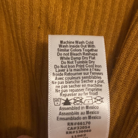 UO URBAN OUTFITTERS PROJECT SOCIAL T Mustard Yellow Rib Knit Cami Medium - Picture 6 of 6